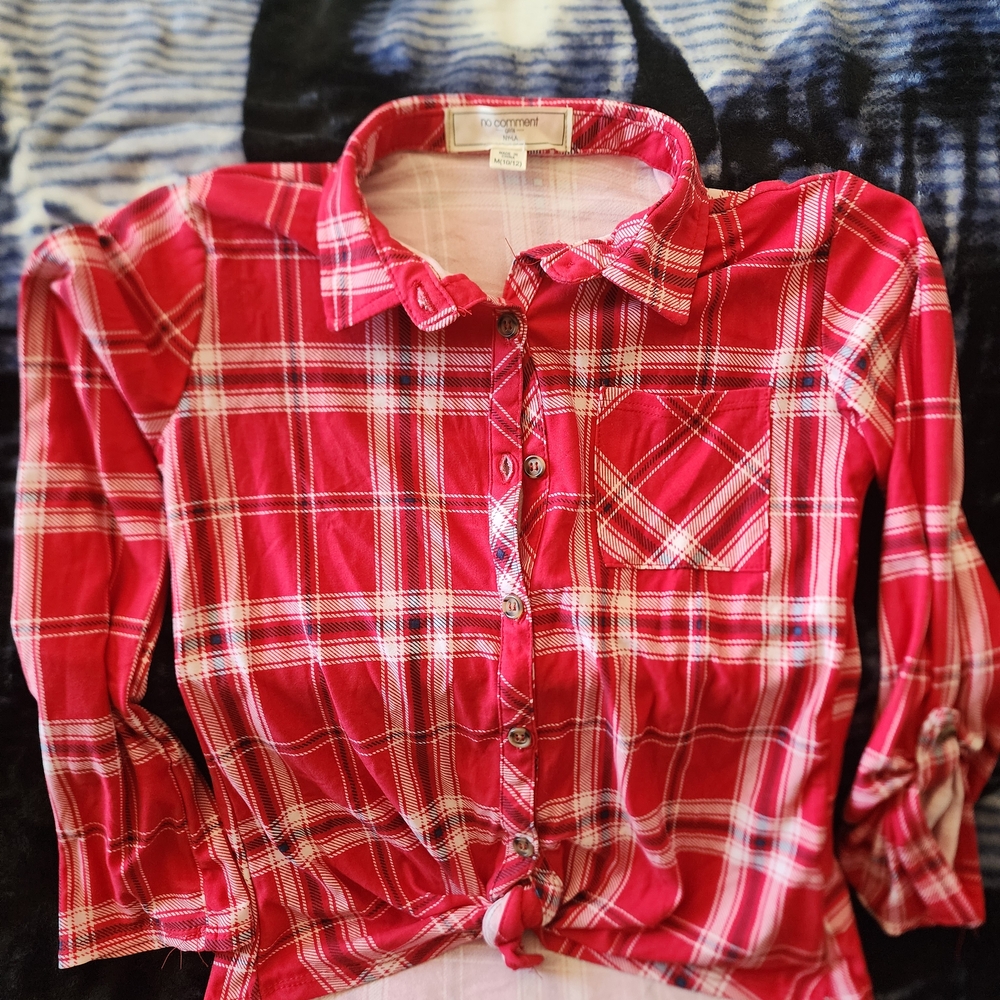 Plaid Red Kids Shirt